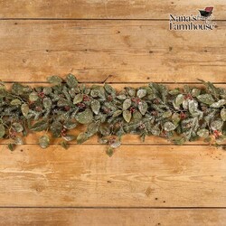Snowy Fittonia Pine & Berry Garland - 60"