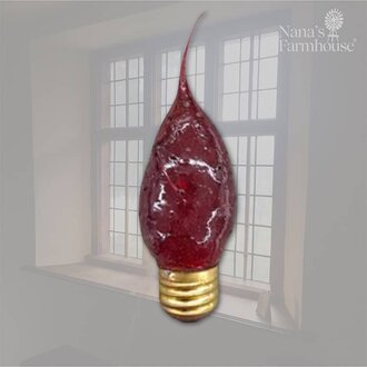 Ruby Red Bulb Non-Flicker Large Base