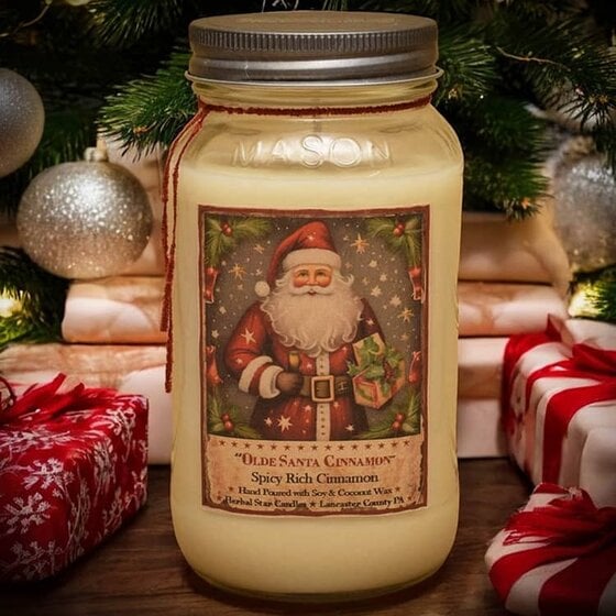 Old Santa Cinnamon Soy Jar Candle
