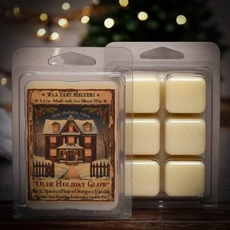 Olde Holiday Glow Spicy Cinnamon, Vanilla, Orange & Pine Mini Pack of Tarts