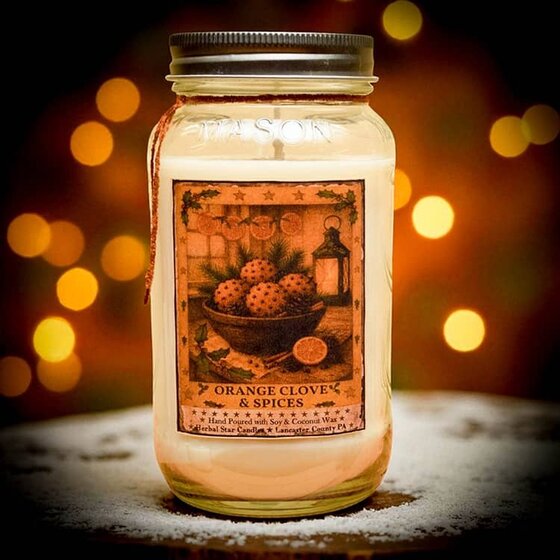 Orange Clove & Spices Soy Jar Candle