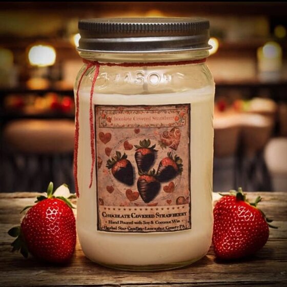 Chocolate Covered Strawberry Soy Jar Candle