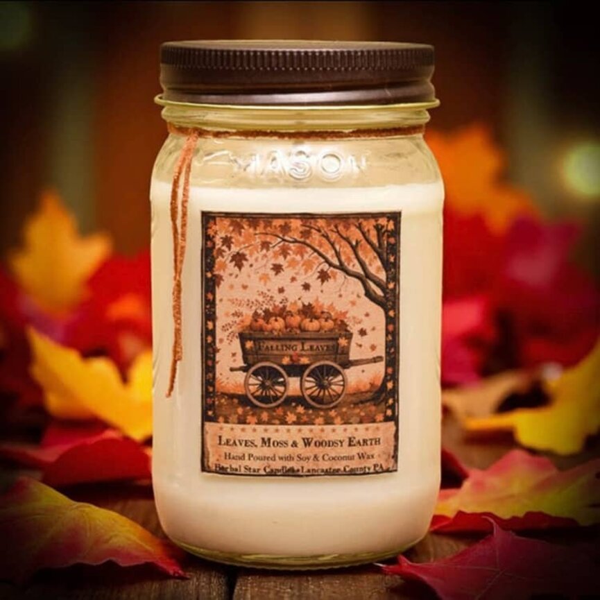 Falling Leaves Soy Jar Candle - 16oz