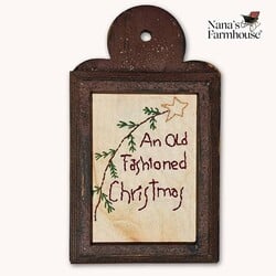 Distressed Frame An Old Fashioned Christmas Needle Punch - 12" x 7"