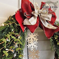Rustic Snowflakes & Winter Greenery Grapevine Wreath - 19" x 21"
