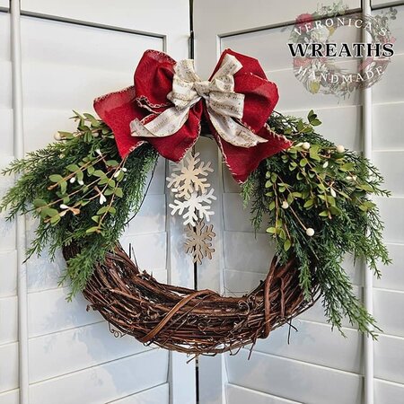 Snowflakes & Winter Grapevine Wreath