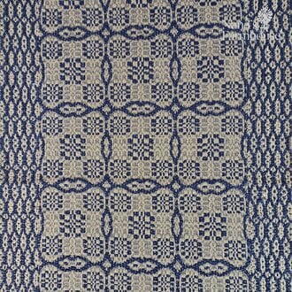 Saratoga Navy & Tan Bed Cover - Various Sizes