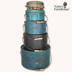 Round Pantry Stacking Boxes Set of 5 - 27.5" T