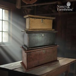 Three Stacking Wooden Boxes - 21" x 17" x 8"