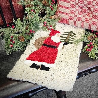 Santa Hooked Rug