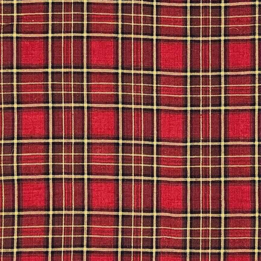 Hooked Rug House Cabins with Flag - 19" x 12"