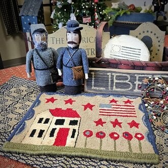 Americana Needle Punched Rug