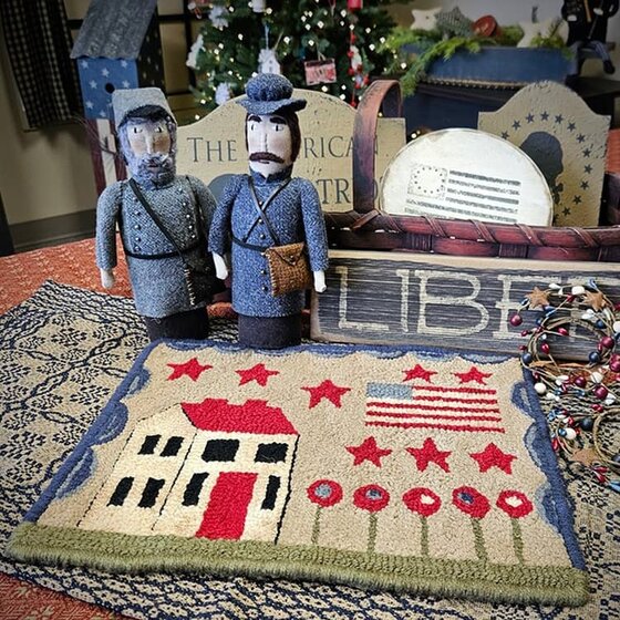 Americana Needle Punched Rug