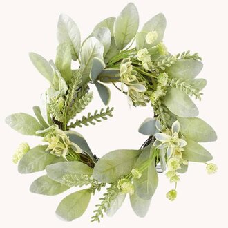 Mixed Foliage Candle Ring