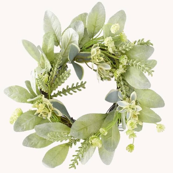 Mixed Foliage Candle Ring