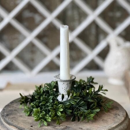 Galilee Boxwood Candle Ring - 6.5"