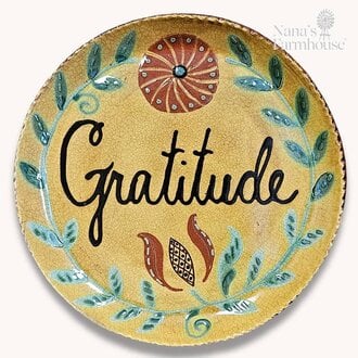 Gratitude Redware Plate