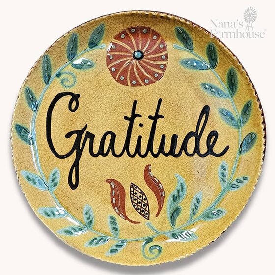 Gratitude Redware Plate
