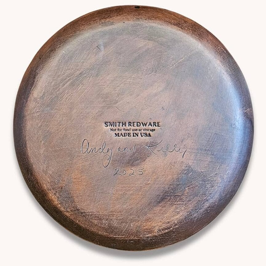 Smith Redware Cottage & Trees Plate - 10.5"