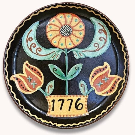1776 Floral Plate