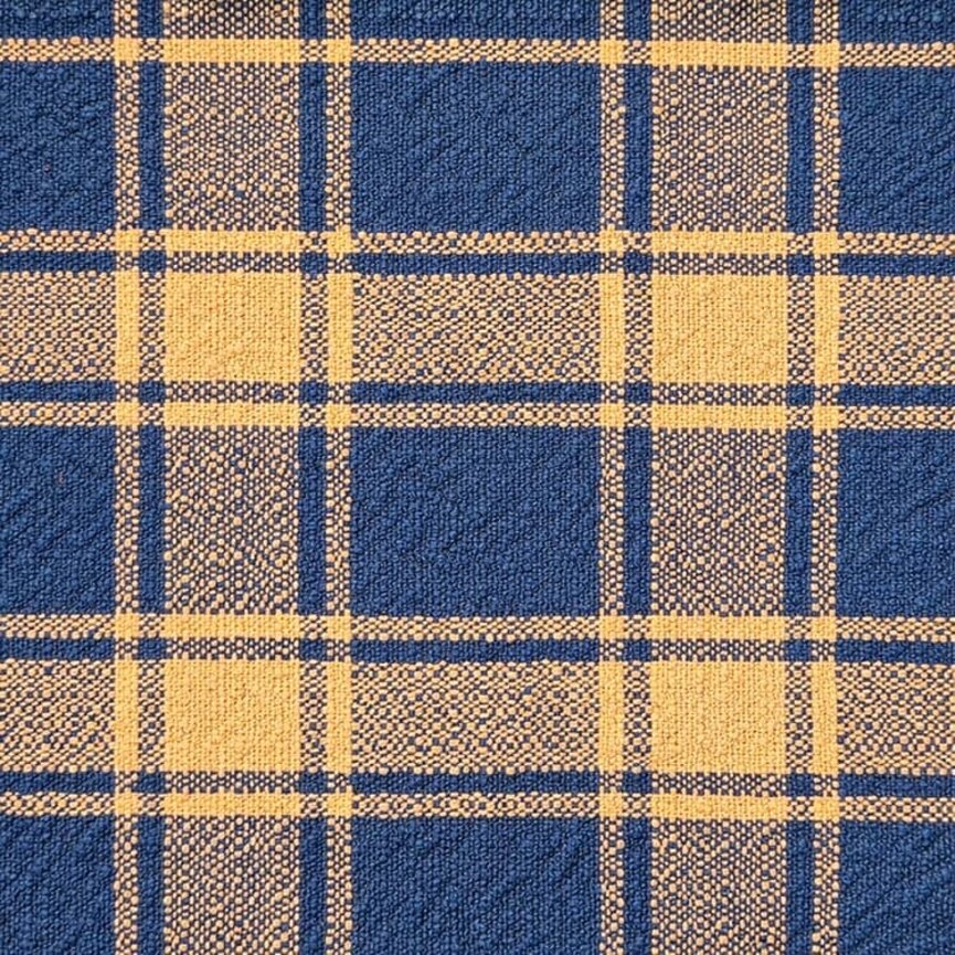 Homespun Check Table Square Indigo Carmel - 43" x 46"
