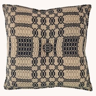 Westbury Coverlet Pillow Black Tan