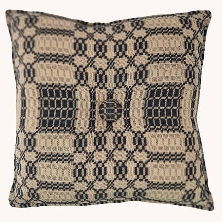 Westbury Coverlet Pillow Black Tan