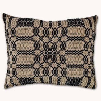 Westbury Coverlet Pillow Black Tan