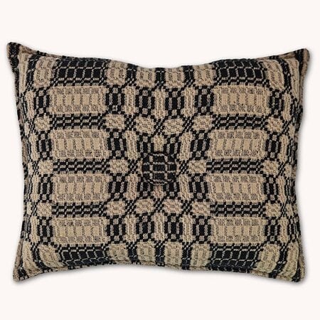 Westbury Coverlet Pillow Black Tan