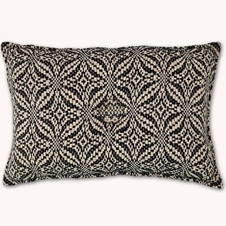 Windmill Coverlet Pillow Black Cream