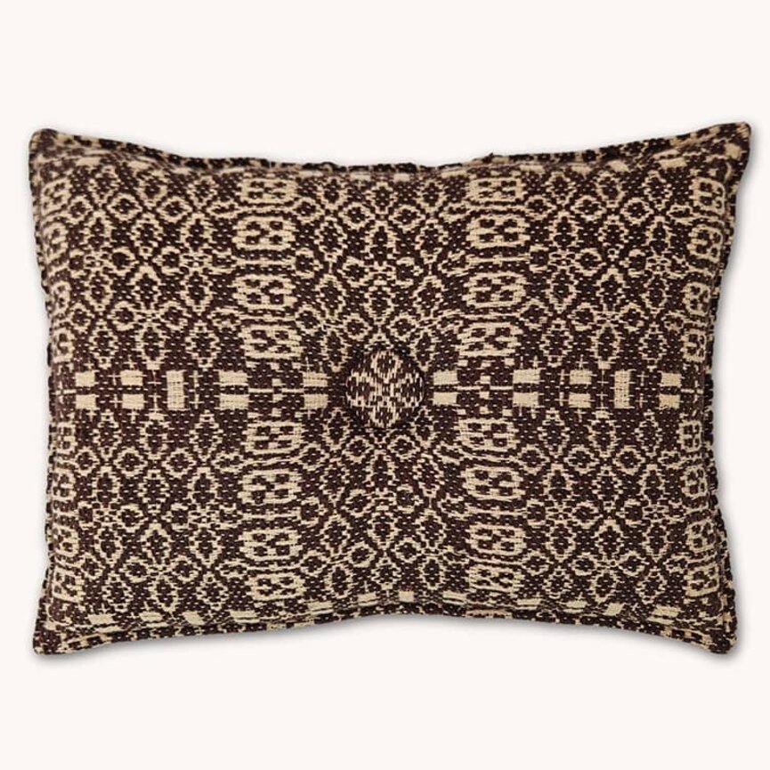 Wentworth Coverlet Pillow Chocolate Tan - 12" x 16"