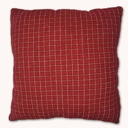 Nine Patch Hearts Wool Applique Pillow - 14.5"  x 13.5"