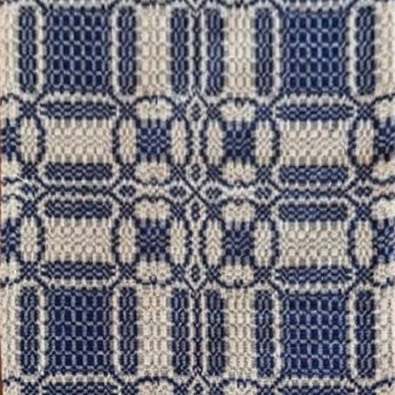 Cambridge Navy/Tan Short Table Runner - 32"