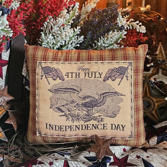 Independence Day Applique Pillow