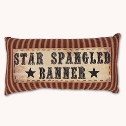 Star Spangled Banner Applique Pillow - 9" x 4"