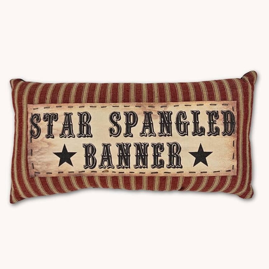 Star Spangled Banner Applique Pillow - 9" x 4"