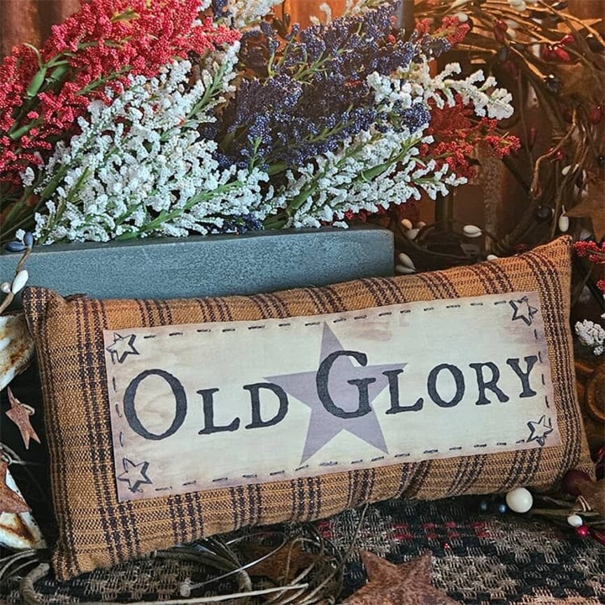 Old Glory Applique Pillow - 9"