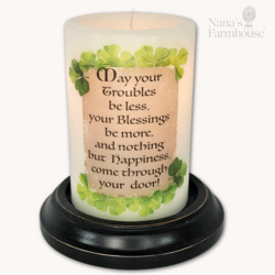 Irish Blessing Quote Candle Sleeve - Vanilla