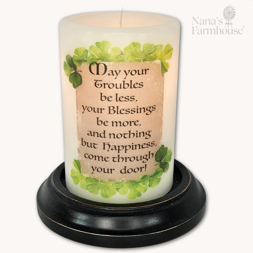 Irish Blessing Quote Candle Sleeve - Vanilla