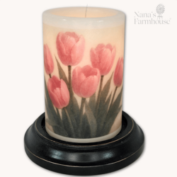 Still Life Tulip Bouquet Candle Sleeve - Vanilla