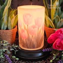 Still Life Tulip Bouquet Candle Sleeve - Vanilla