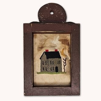 House with Tree & Moon Needle Punch