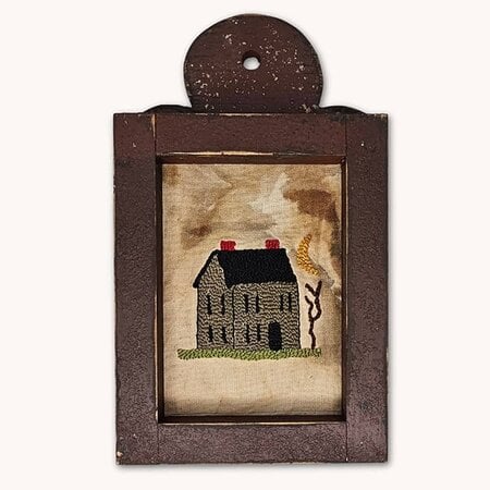 House with Tree & Moon Needle Punch