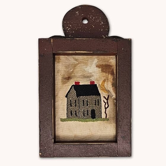 House with Tree & Moon Needle Punch