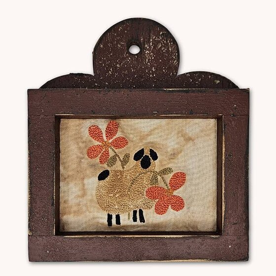 Sheep with Flowers Needle Punch