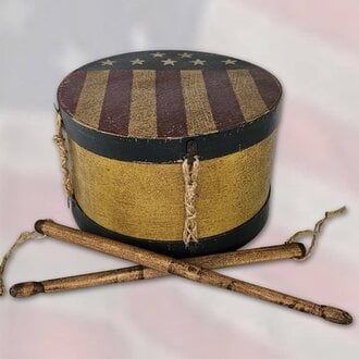 American Flag Drum with Drum Sticks