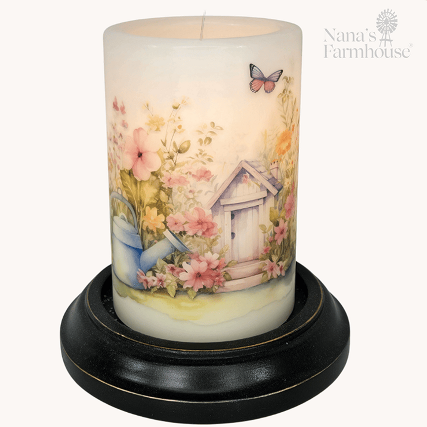 Pastel Gardens Candle Sleeve - Vanilla