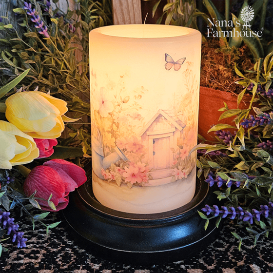 Pastel Gardens Candle Sleeve - Vanilla