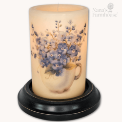 Forget Me Not Cup Candle Sleeve - Antique Vanilla