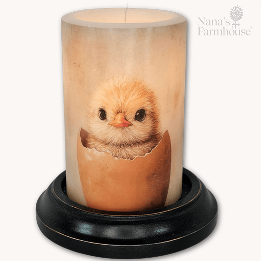 Shy Spring Chick Candle Sleeve - Vanilla